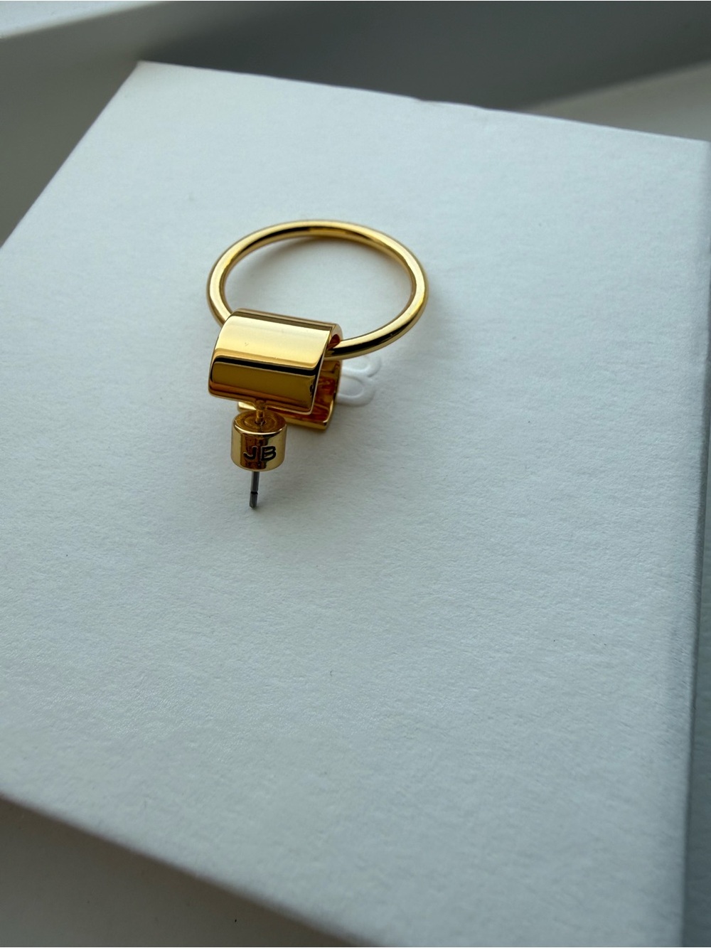 Jenny Bird Polished Gold Hoop-and-Bar Drop Earrings - Picture 2 of 4